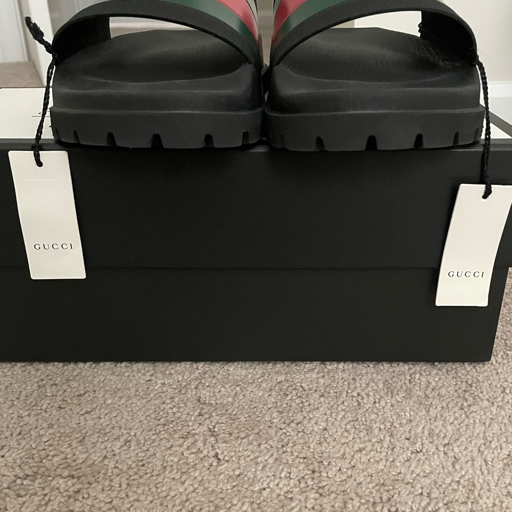 Gucci Web Slide Sandals - Picture 4 of 10